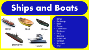 List of Different Types of Ships and Boats - GrammarVocab