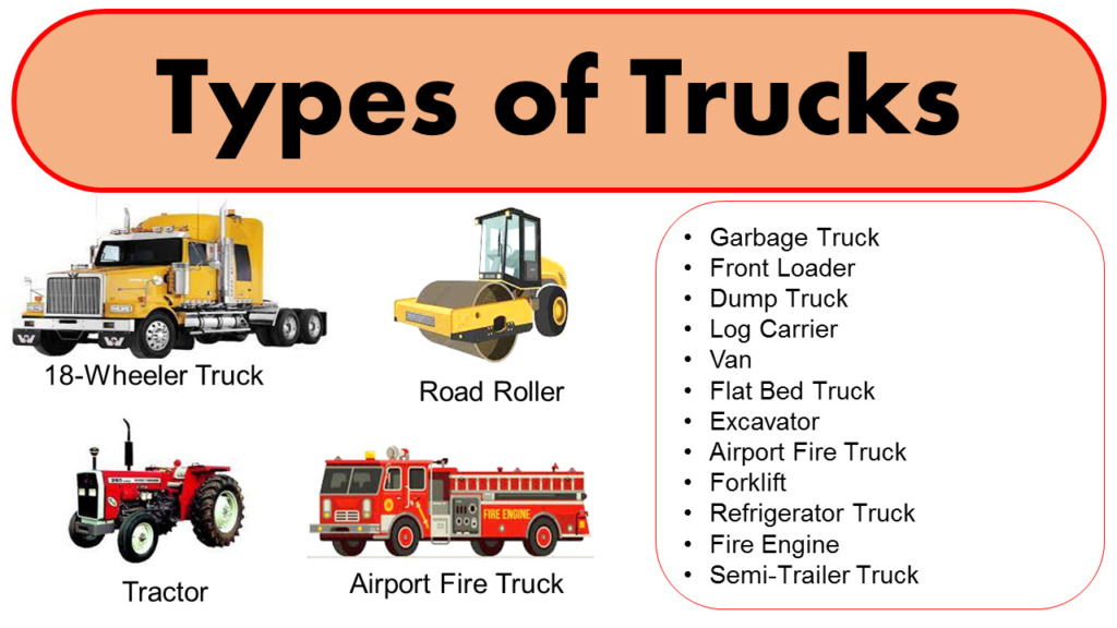 List Of Different Types Of Trucks Pictures GrammarVocab