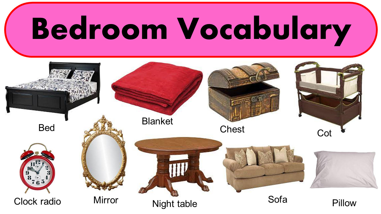 List of Bedroom Vocabulary in English | Pictures - GrammarVocab