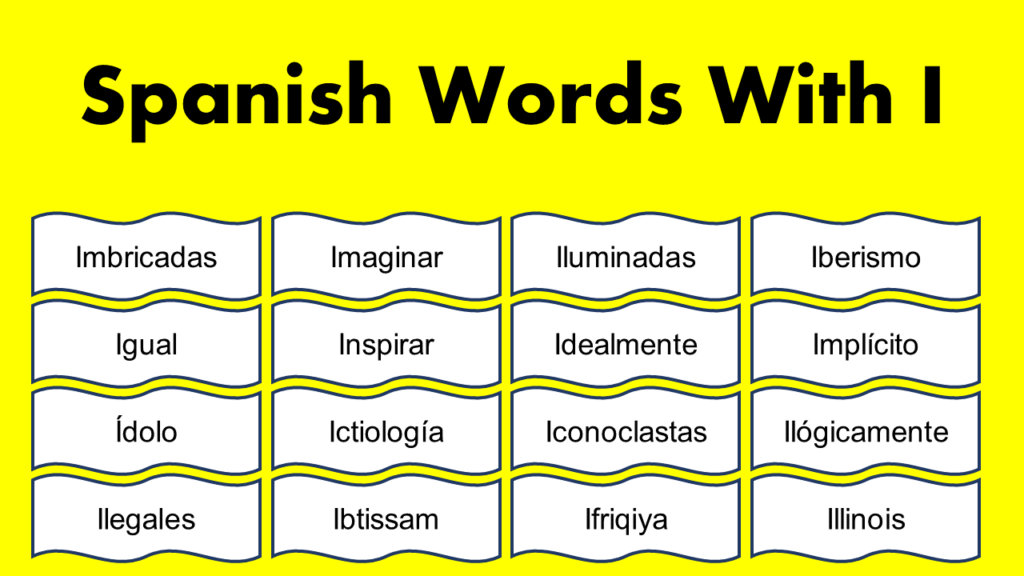 Spanish Words With I