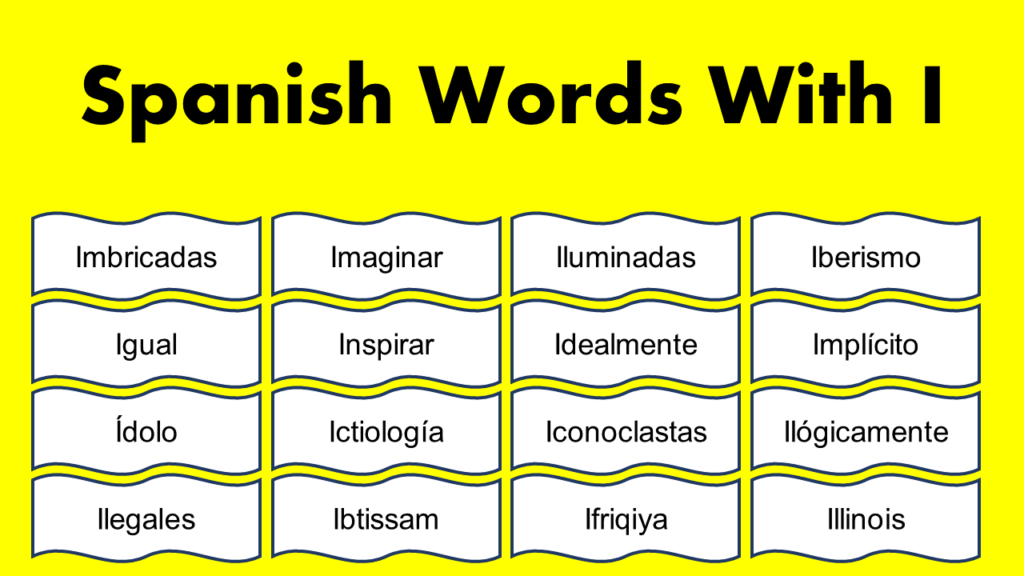 Spanish Words With I GrammarVocab