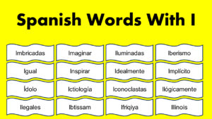 Spanish Words With I - GrammarVocab