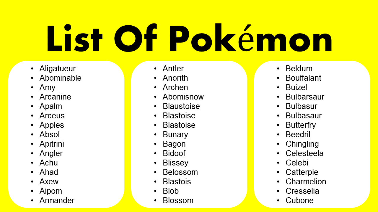 Strongest Pokemon from Each Alphabet ( A to Z ), Pokemon Alphabet 😂