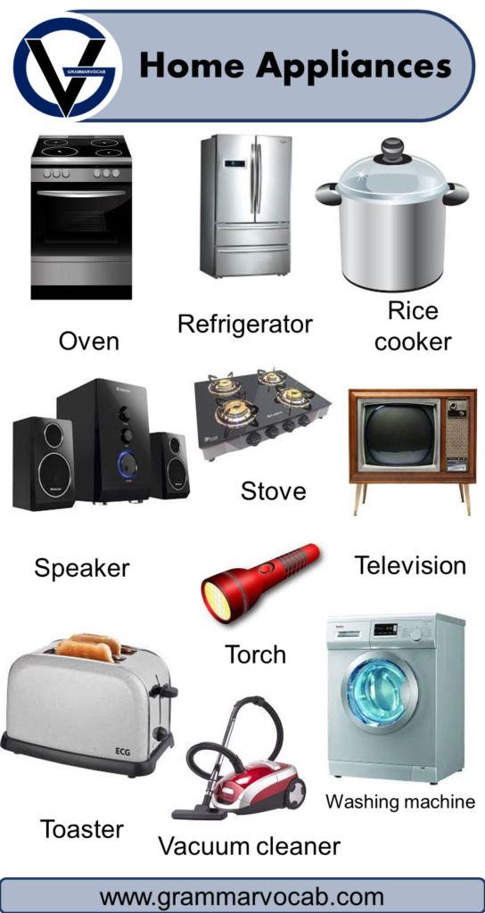 List of Electronics Home Appliances | Pictures - GrammarVocab