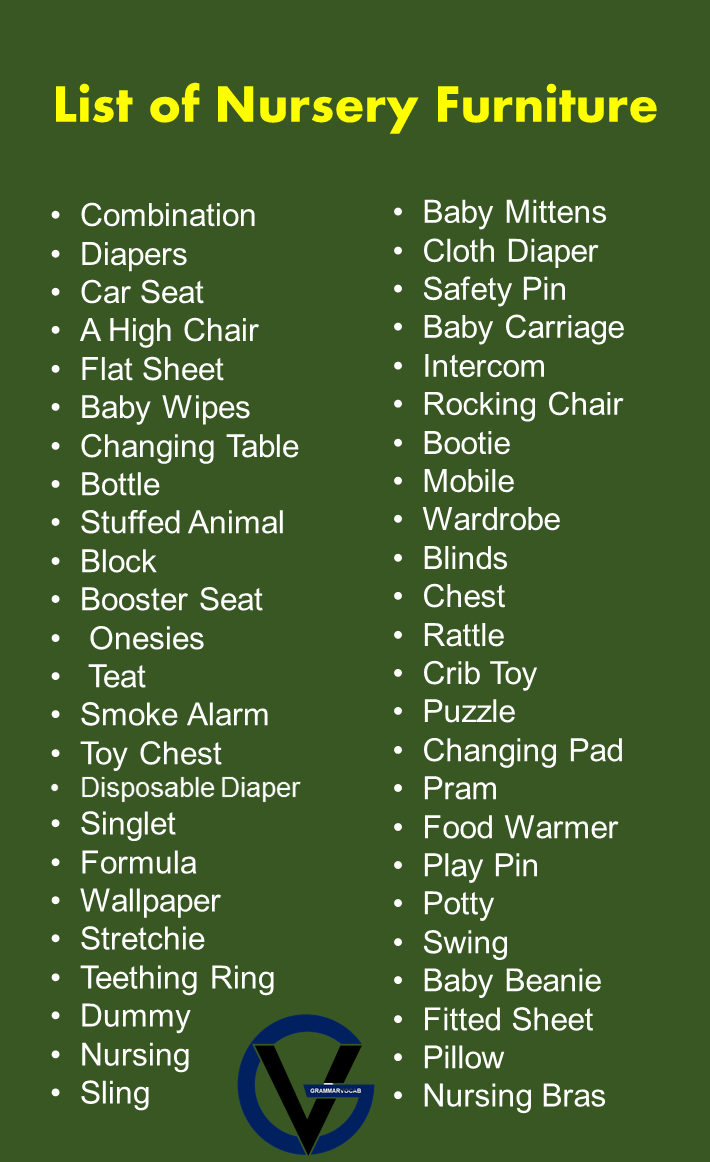 List of Nursery Furniture