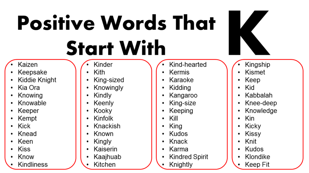 A List Of 3 Letter Words Starting With K