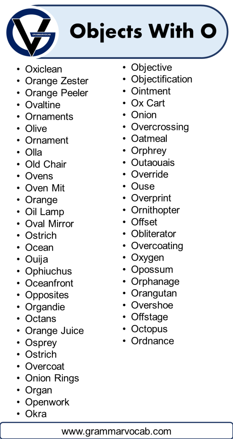  List of Nouns That Start With O - GrammarVocab Illustration 