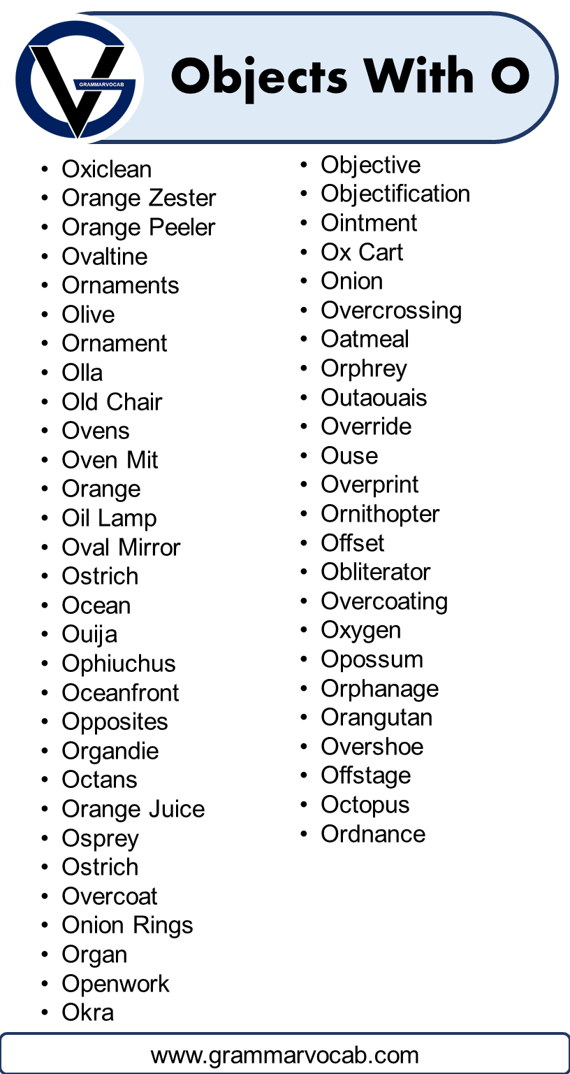 list of objects with o