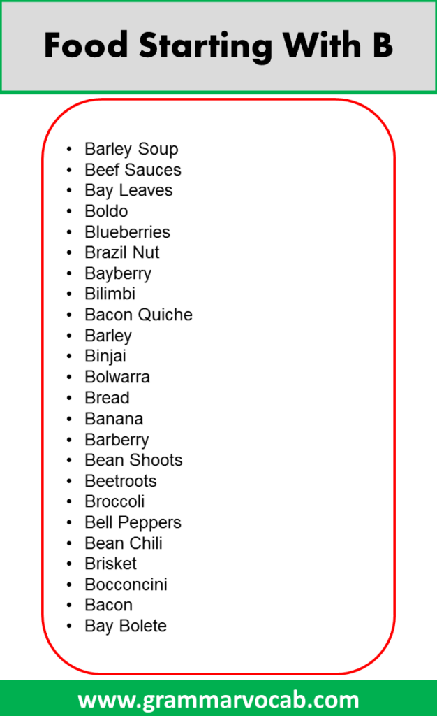 Nouns Starting With B - GrammarVocab