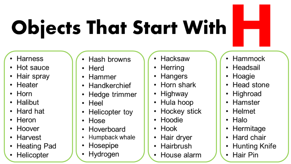 Objects That Start With H
