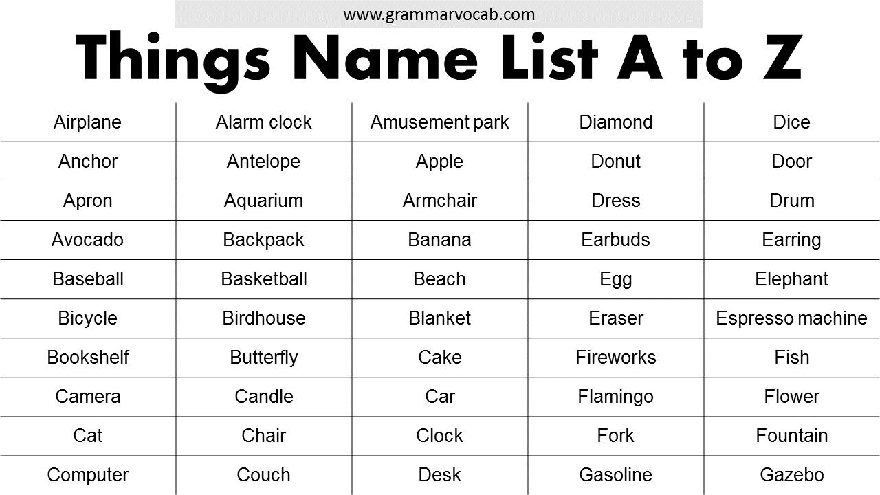 L Things Name