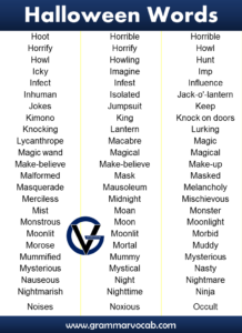 List Of Halloween Vocabulary Words in English - GrammarVocab