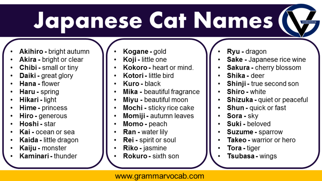 Japanese Cat Names With Meaning GrammarVocab   Slide1 31 1024x576 