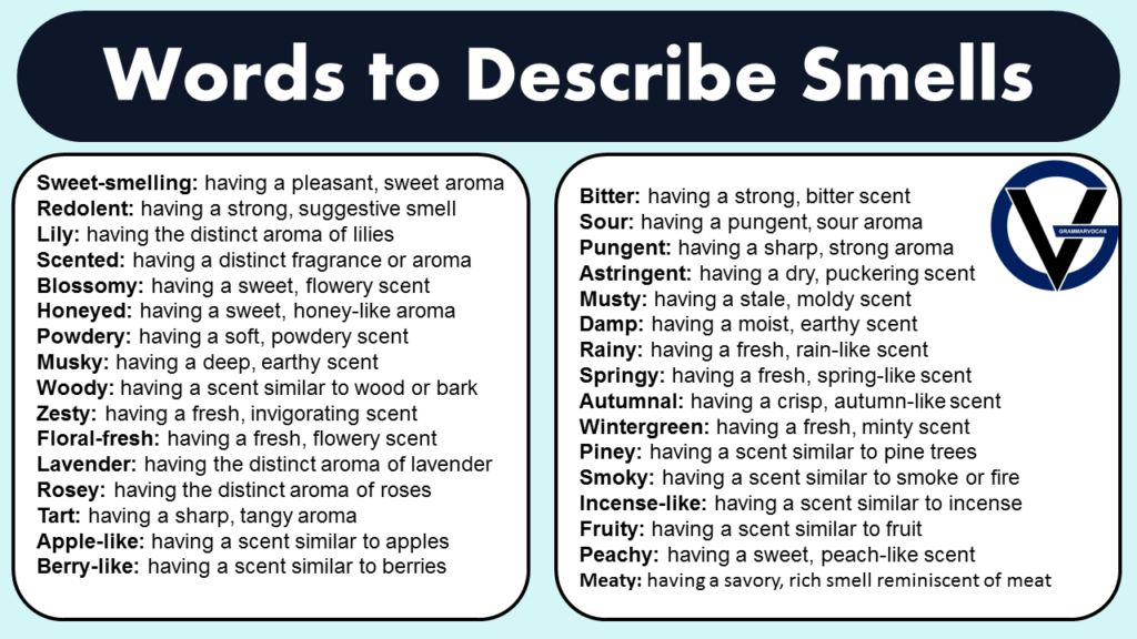 Words to Describe Smells