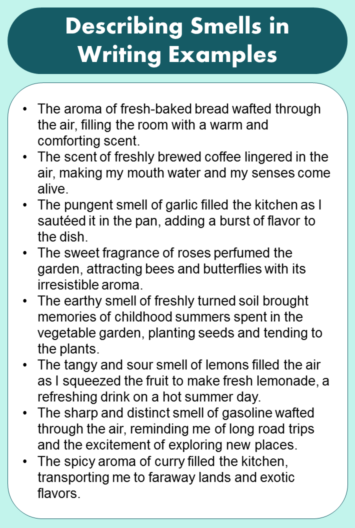 creative writing describing smells