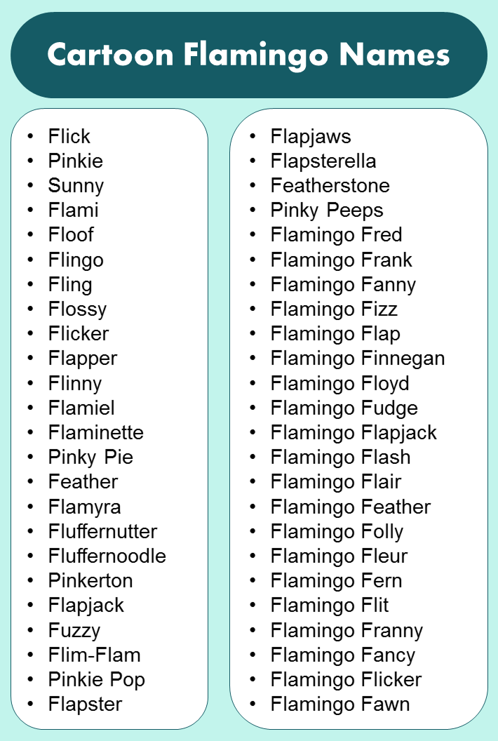 Cartoon Flamingo Names
