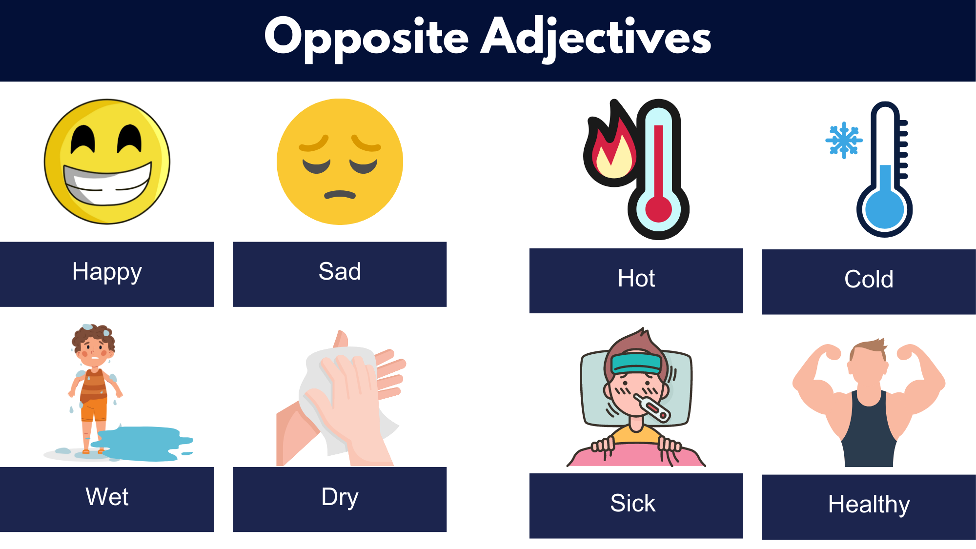 Form opposite adjectives