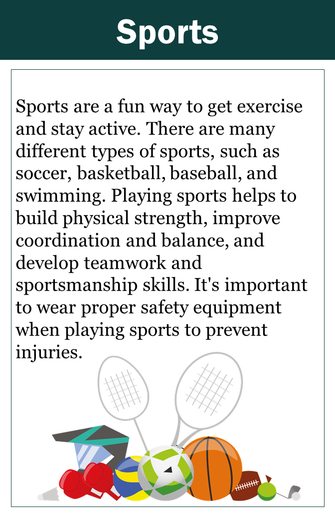 Paragraph on Sports