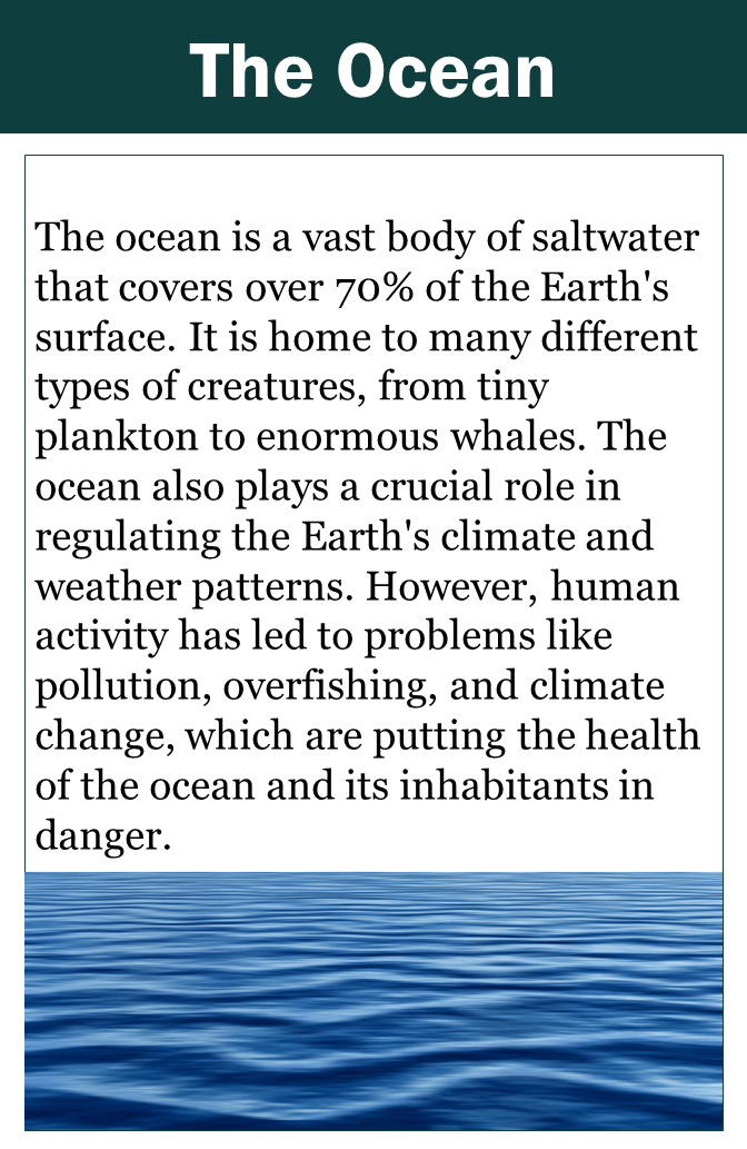 The ocean paragraph