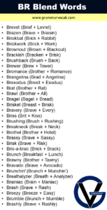List Of R Blend Words - GrammarVocab