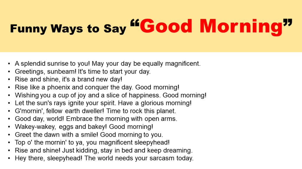 Cute Ways To Say Good Morning To Him To Make Him Smile