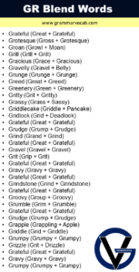 List Of R Blend Words - GrammarVocab
