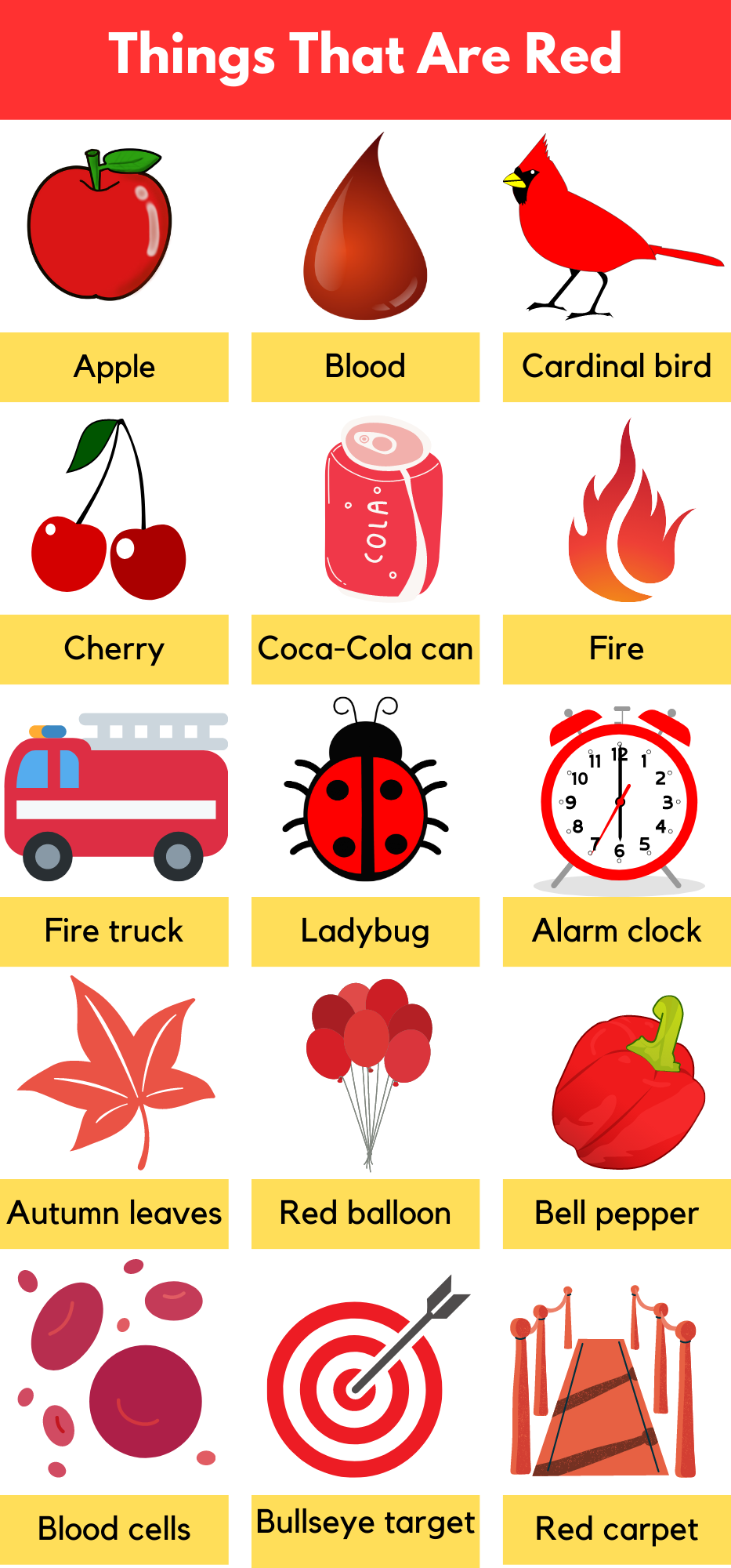 Red Color Things List Red Color Things List
