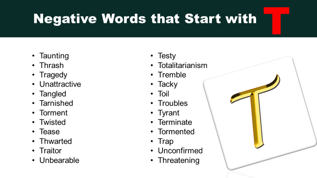 Negative Words That Start With T GrammarVocab