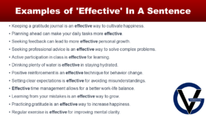 Sentences with Effective: Use Effective in A Sentence - GrammarVocab