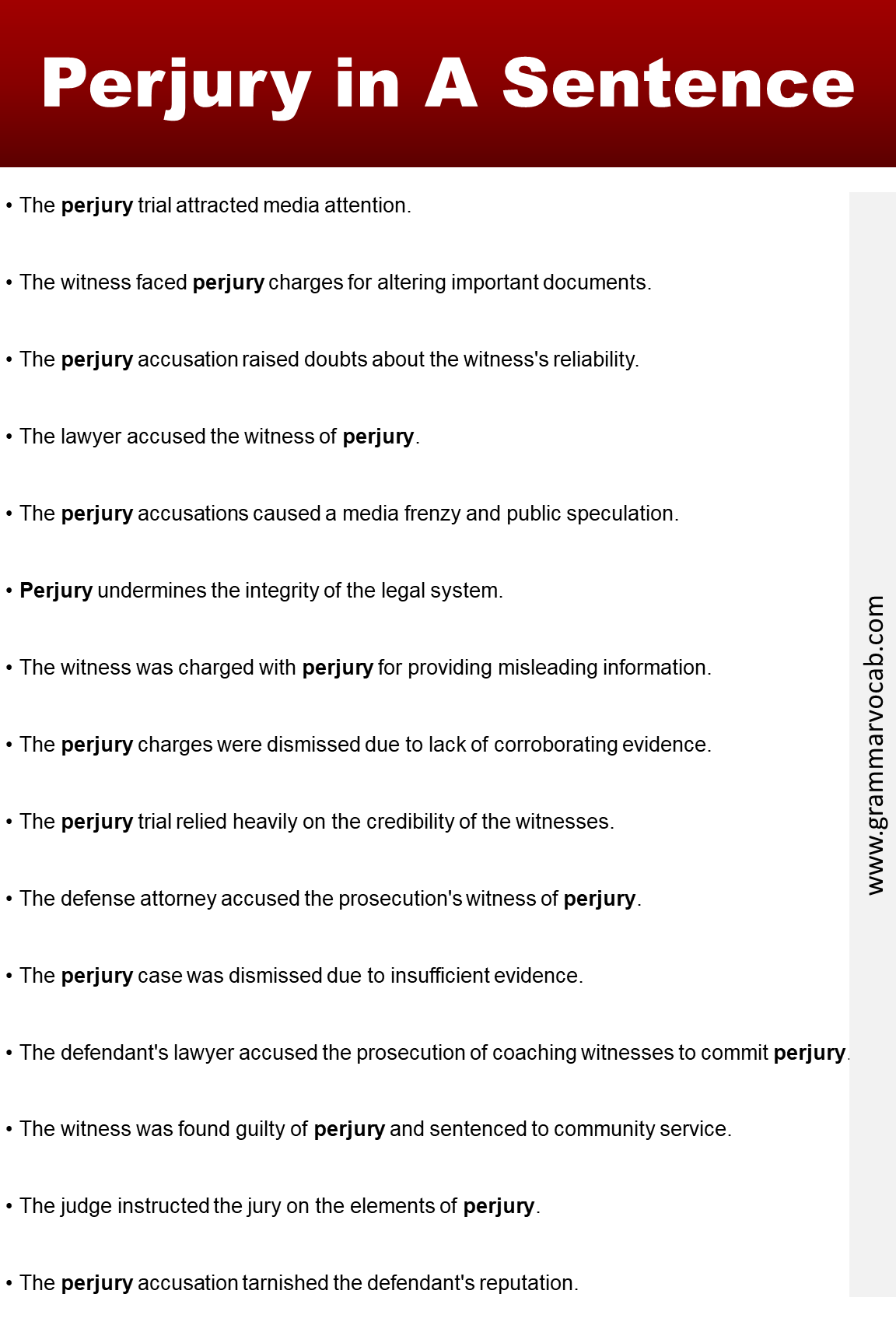 Perjury Sentences