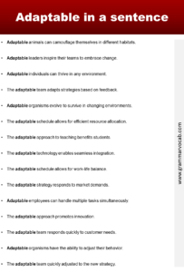 Use Adaptable In A Sentence - GrammarVocab
