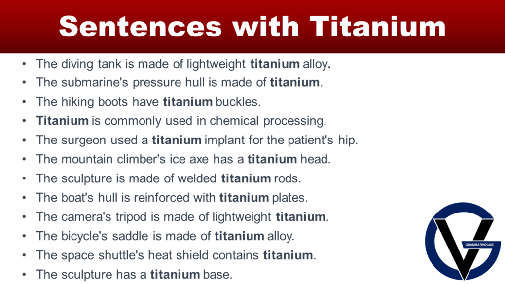 Titanium in a sentence
