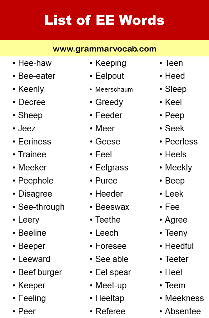 List of EE Words