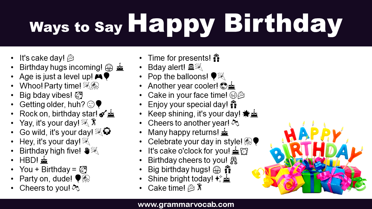 Ways to Say Happy Birthday: (Cute, Creative & Funny)