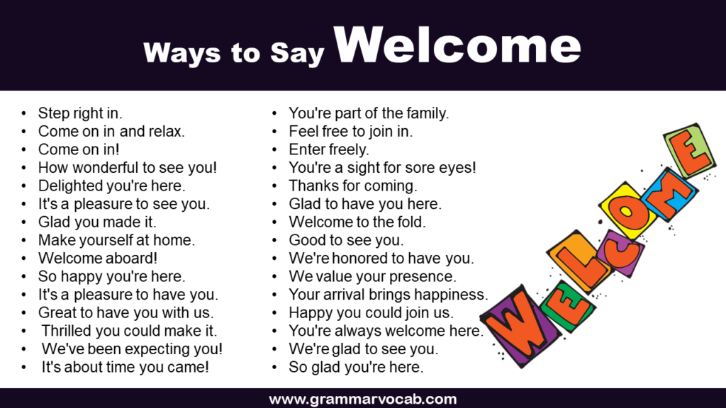 Ways to Say Welcome