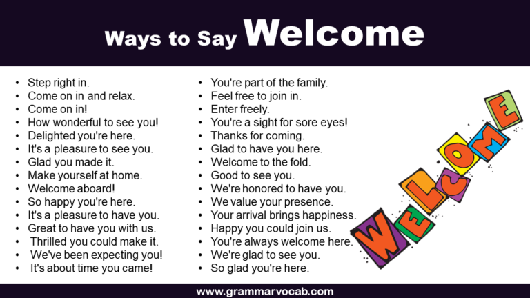 how to say welcome in a presentation