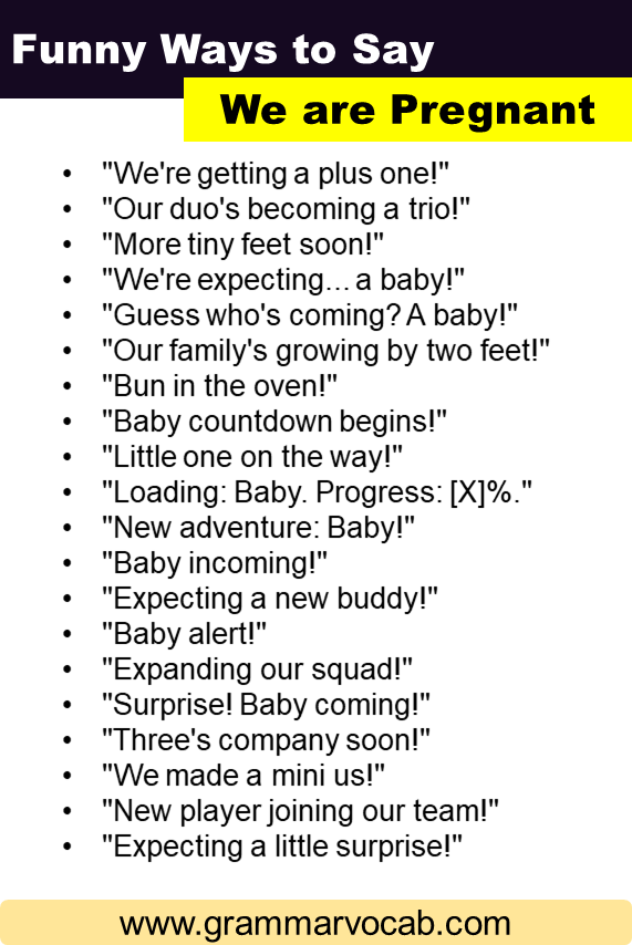 ways to say pregnant