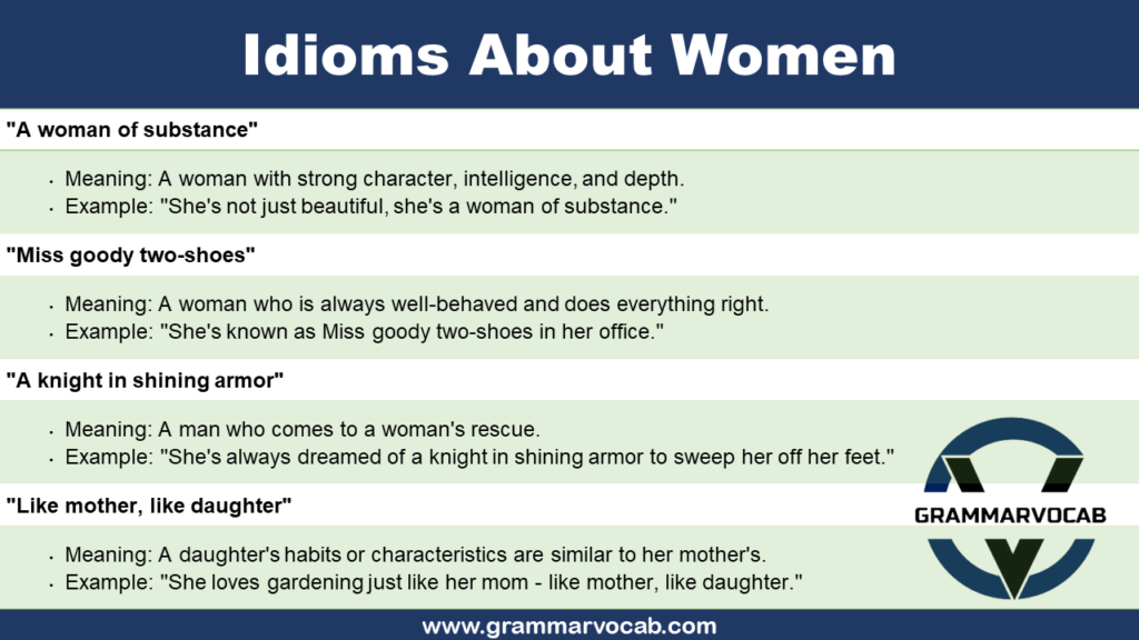 Idioms About Women