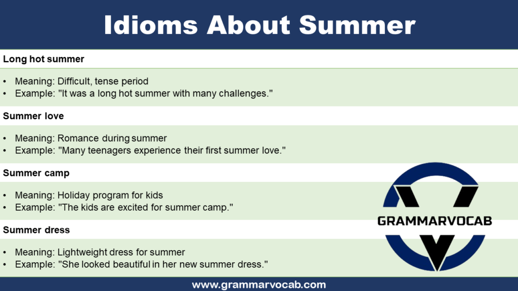 Idioms for Summer