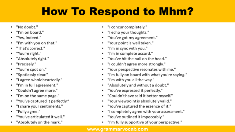How To Respond to Mhm? - GrammarVocab