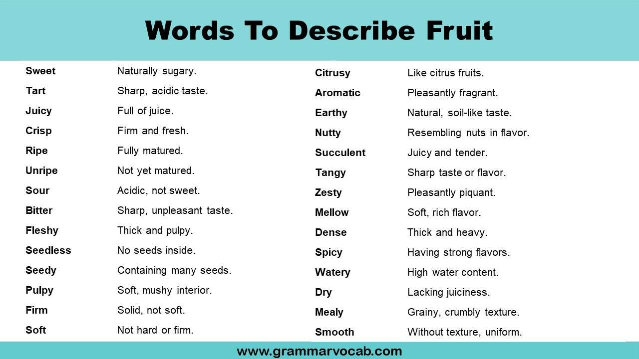 adjectives-words-to-describe-fruit-grammarvocab