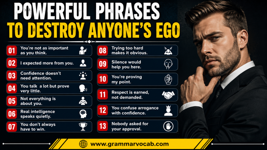 Phrases To Destroy Anyone’s Ego